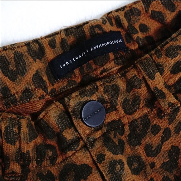 NWT XS Anthropologie X Sanctuary Leopard Joggers - Picture 3 of 6